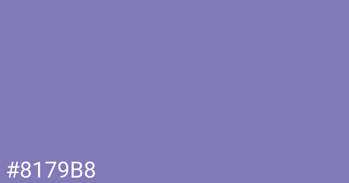 Hex color #8179b8 graphic