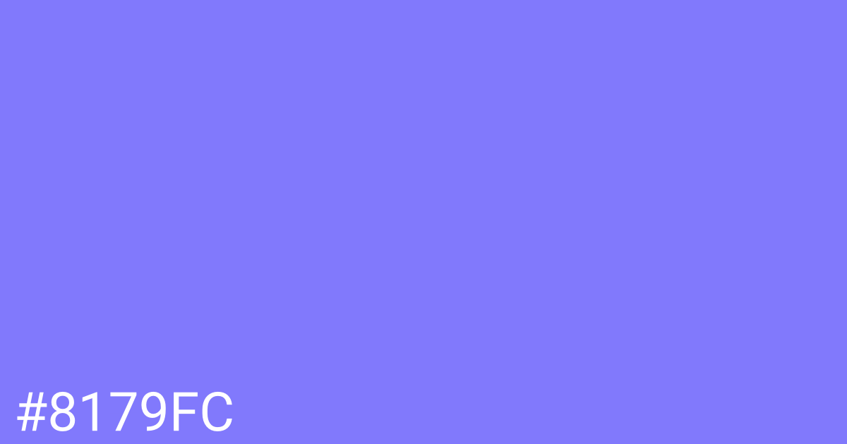 Hex color #8179fc graphic