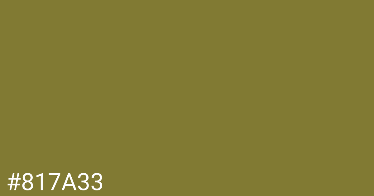 Hex color #817a33 graphic