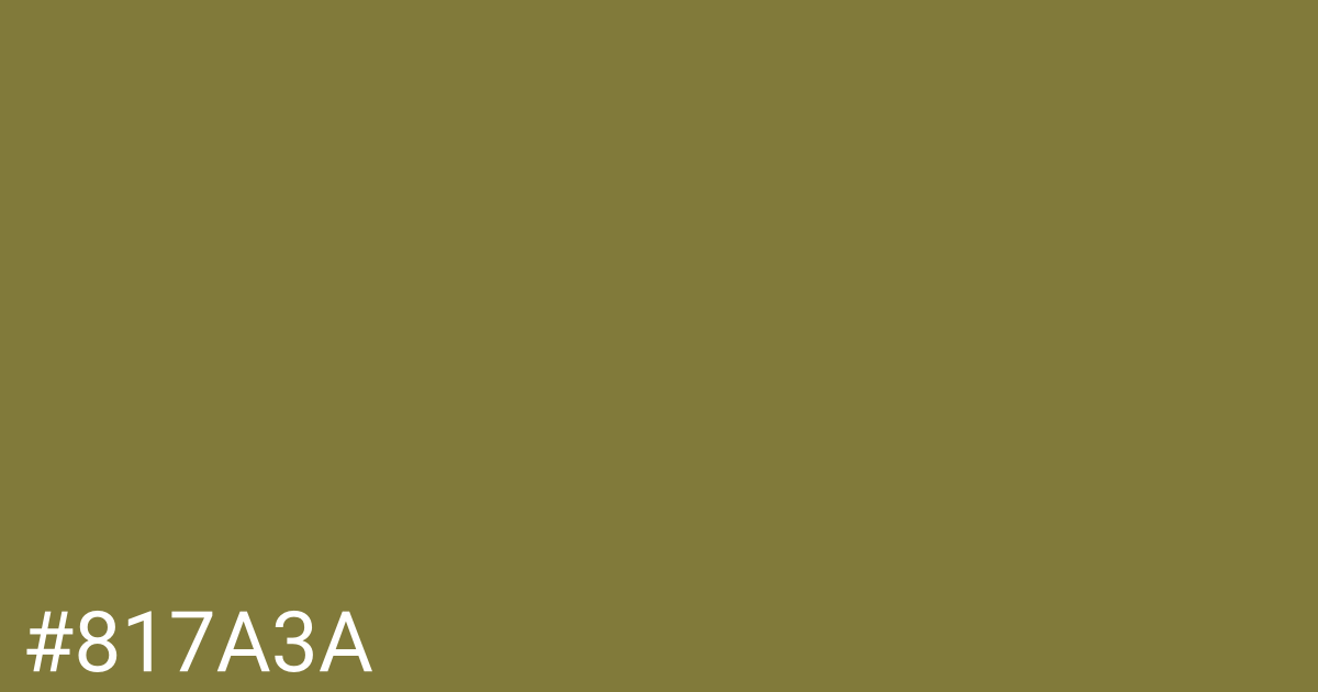 Hex color #817a3a graphic
