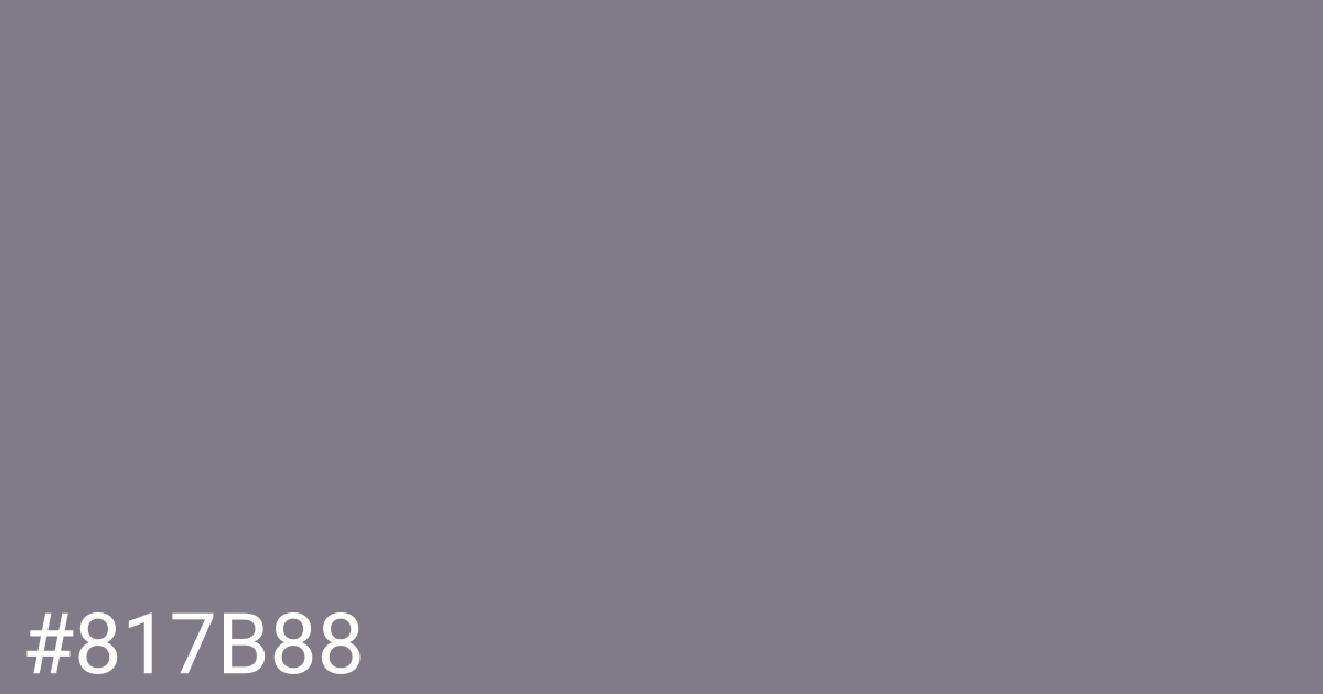 Hex color #817b88 graphic