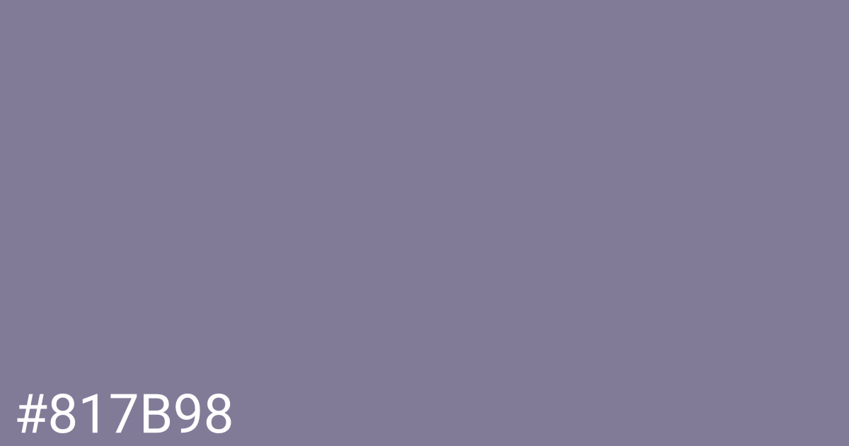 Hex color #817b98 graphic