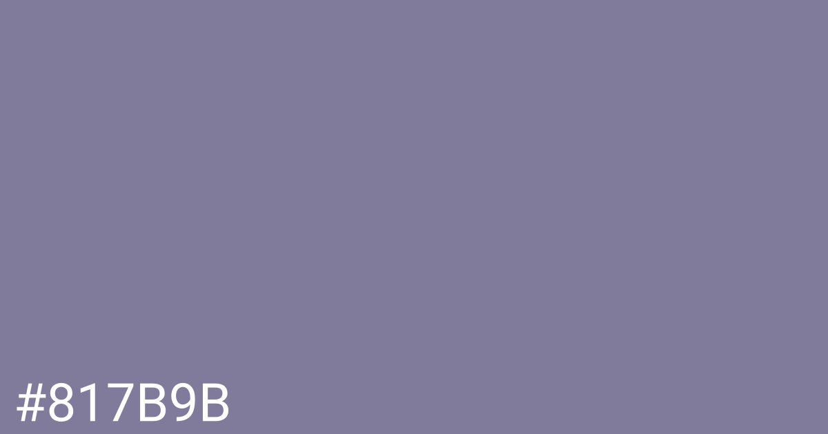 Hex color #817b9b graphic