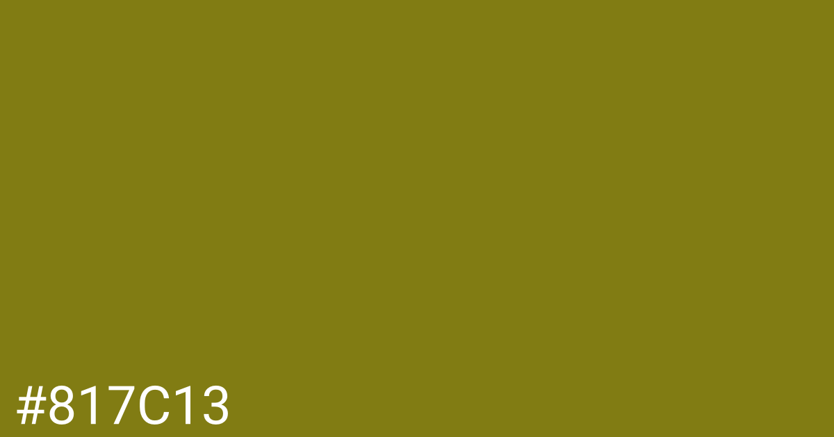 Hex color #817c13 graphic