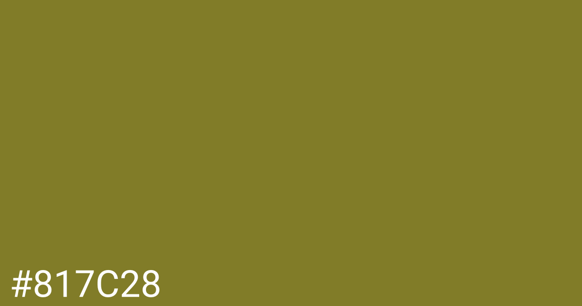 Hex color #817c28 graphic