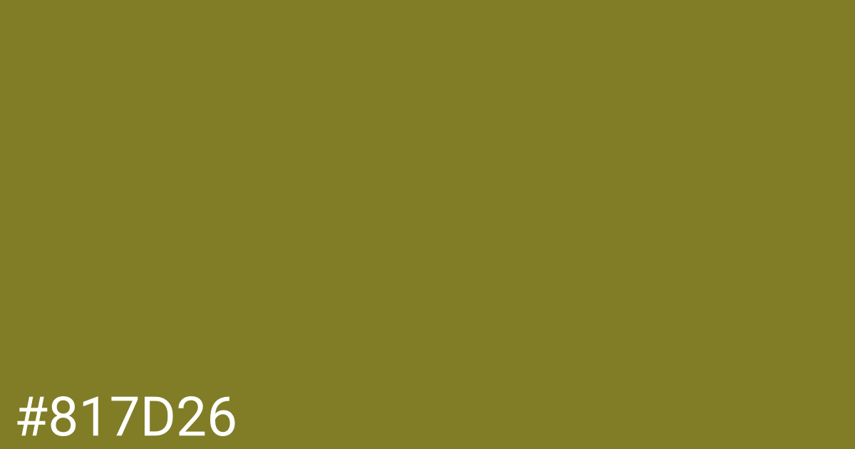 Hex color #817d26 graphic