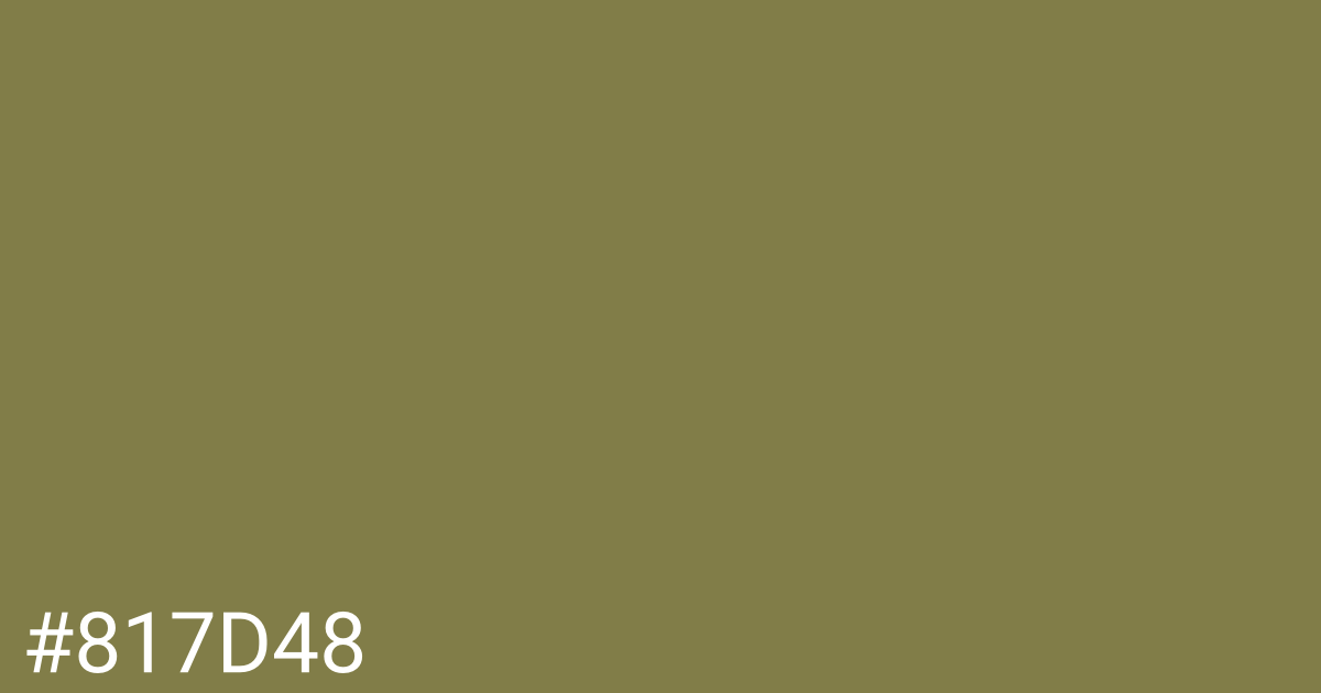 Hex color #817d48 graphic