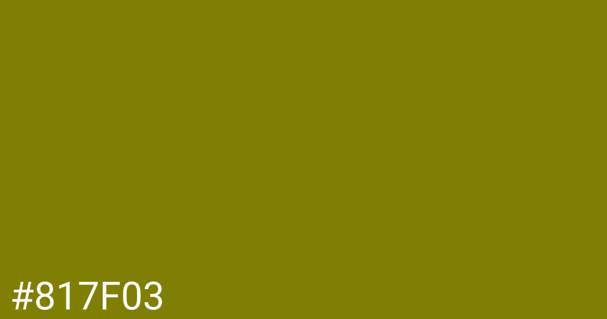 Hex color #817f03 graphic