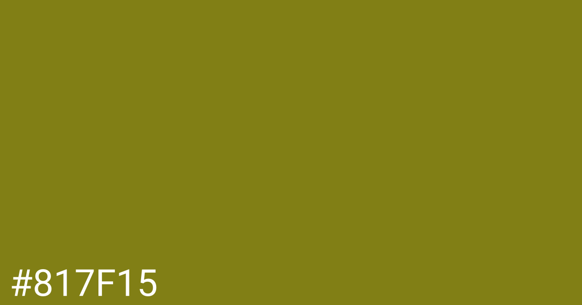 Hex color #817f15 graphic