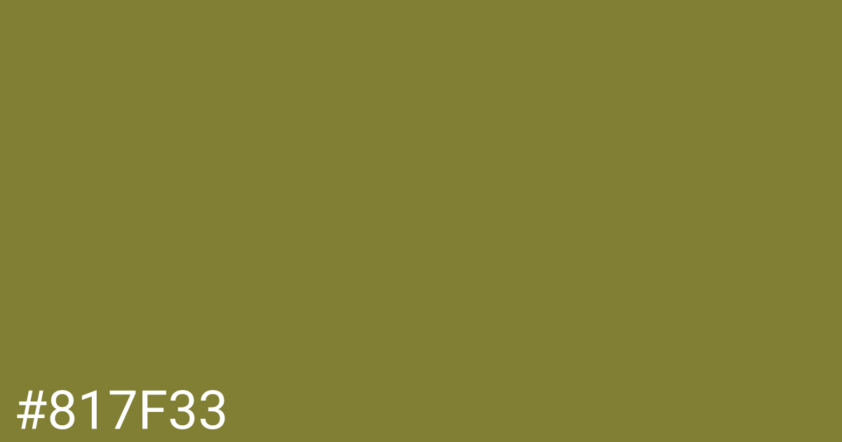 Hex color #817f33 graphic