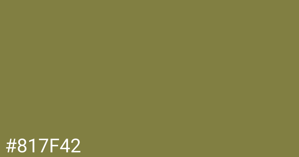 Hex color #817f42 graphic