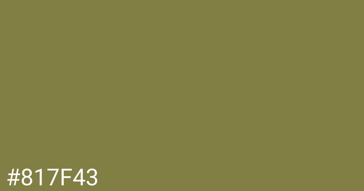 Hex color #817f43 graphic