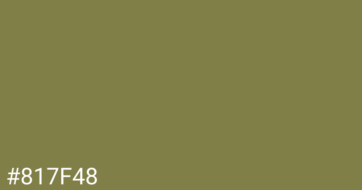 Hex color #817f48 graphic