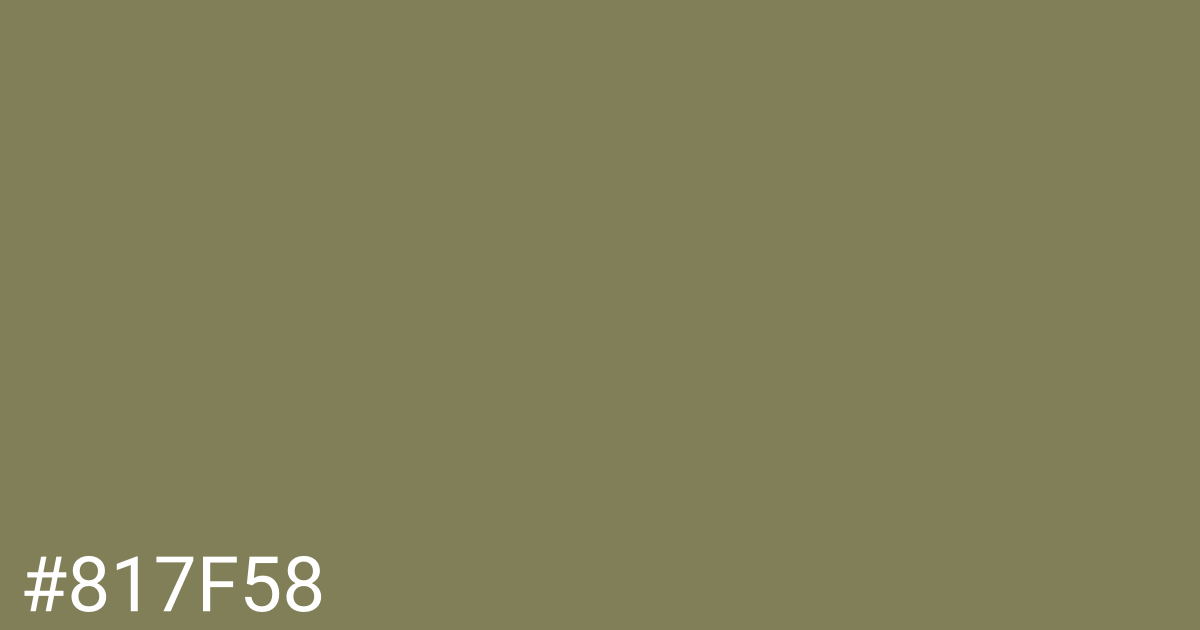 Hex color #817f58 graphic