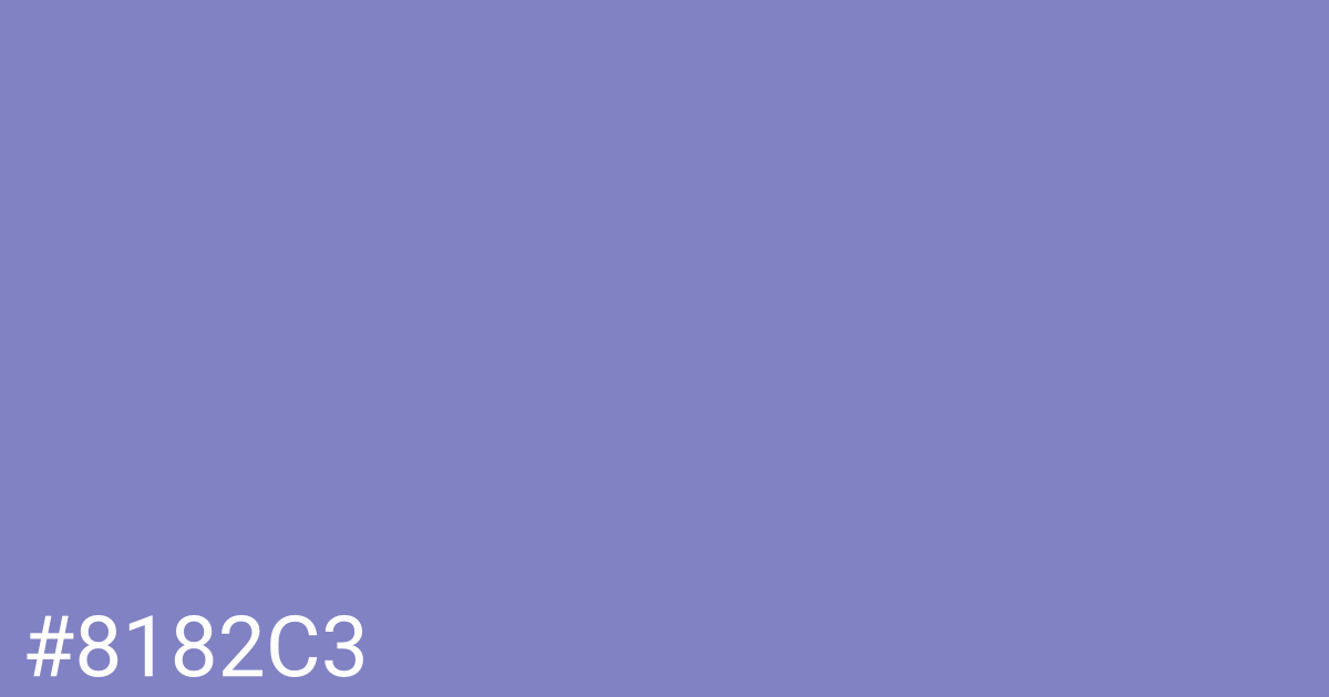 Hex color #8182c3 graphic