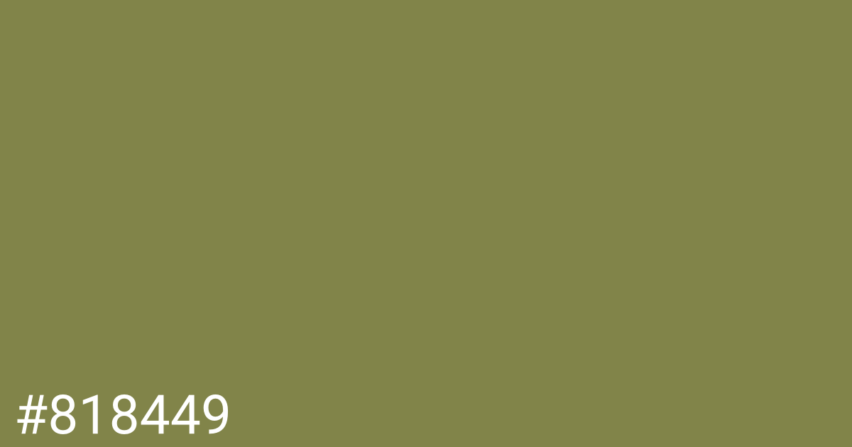 Hex color #818449 graphic