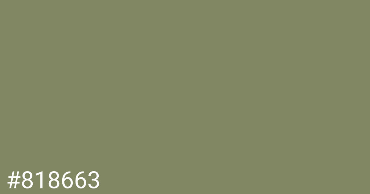 Hex color #818663 graphic