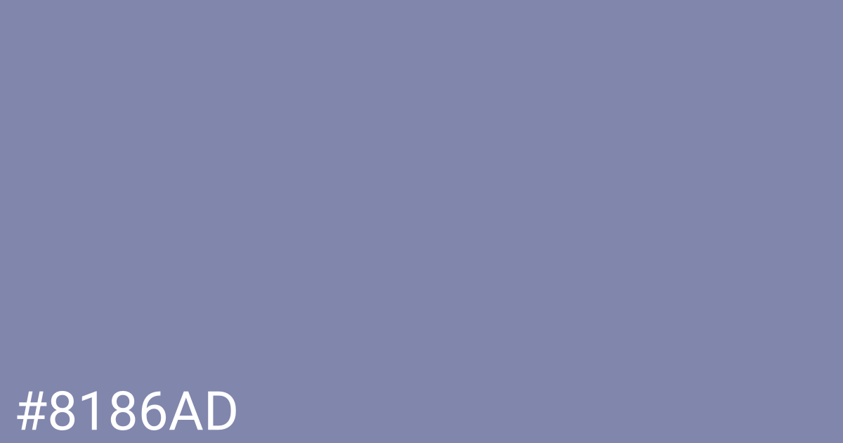 Hex color #8186ad graphic