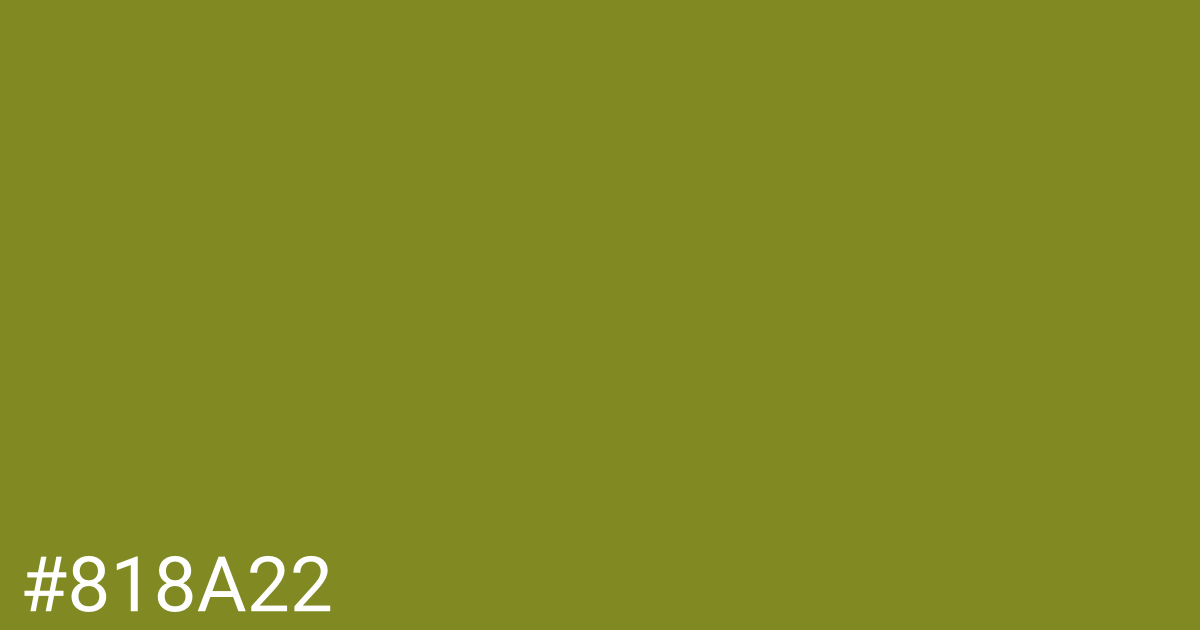 Hex color #818a22 graphic