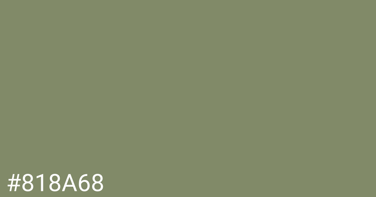 Hex color #818a68 graphic