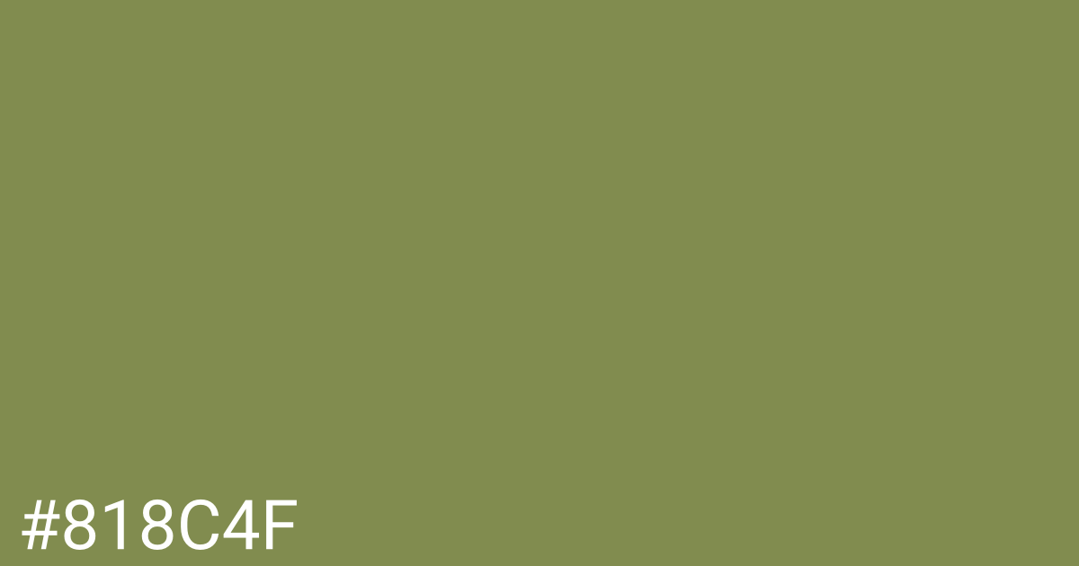 Hex color #818c4f graphic