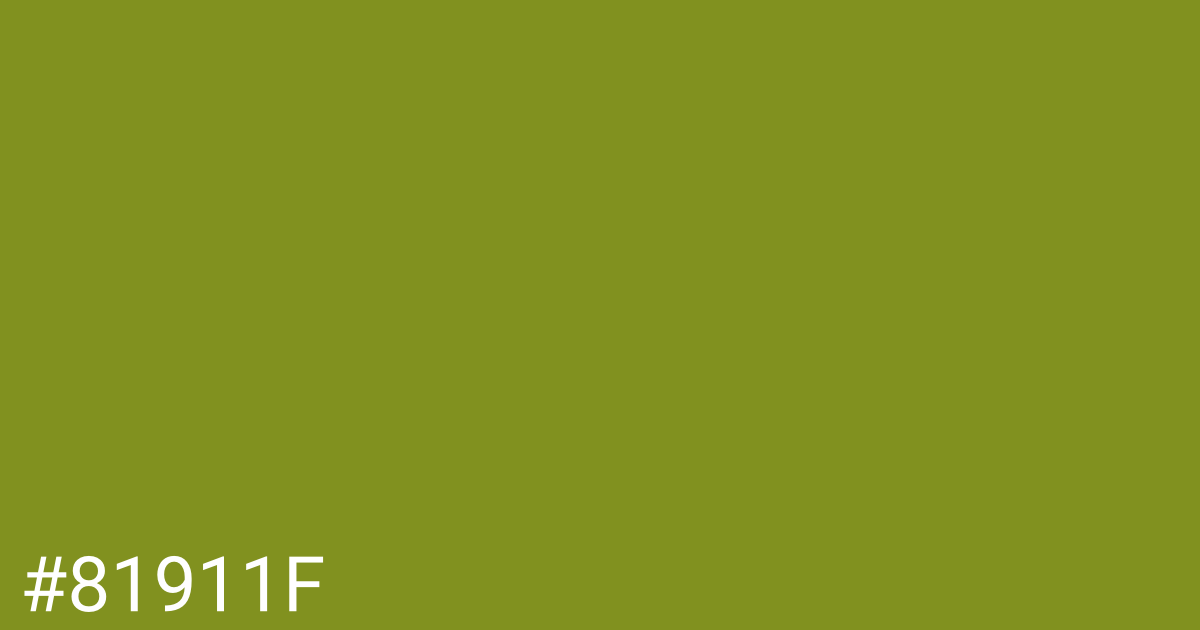Hex color #81911f graphic