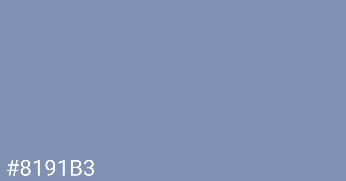 Hex color #8191b3 graphic