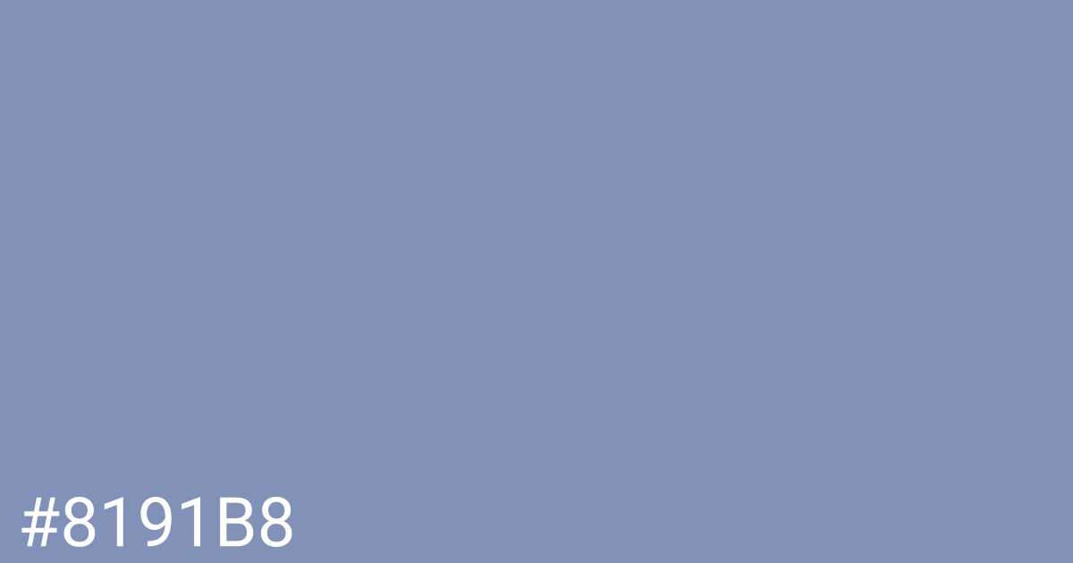 Hex color #8191b8 graphic