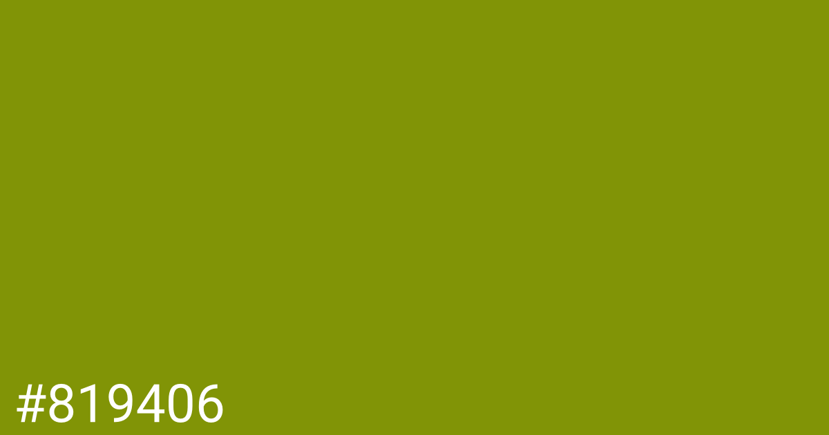 Hex color #819406 graphic
