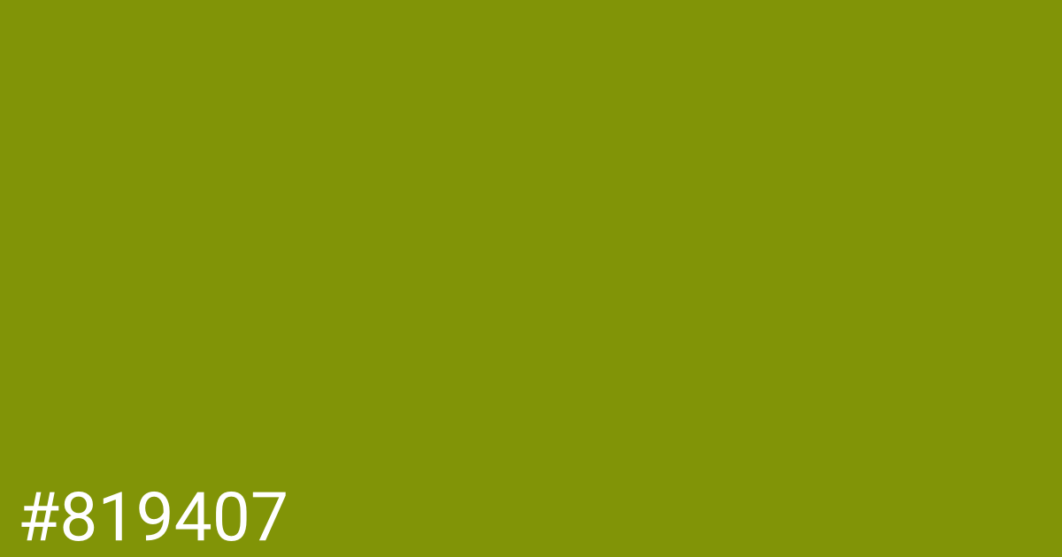 Hex color #819407 graphic