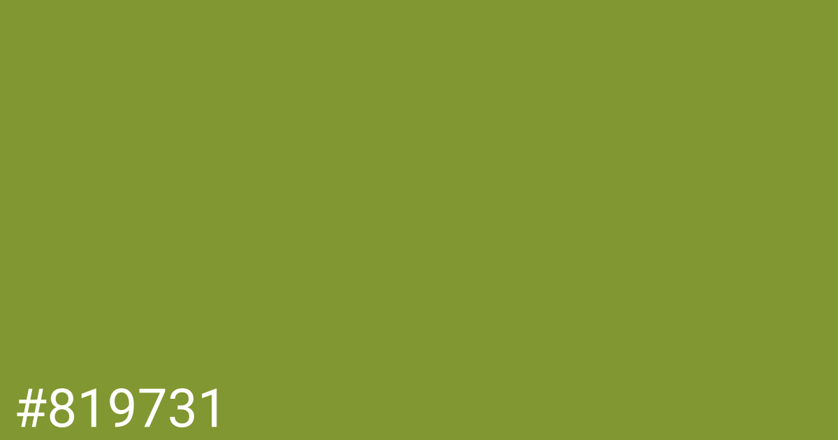 Hex color #819731 graphic
