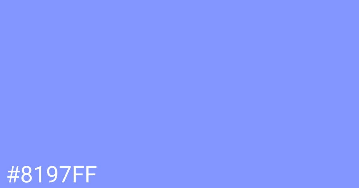 Hex color #8197ff graphic