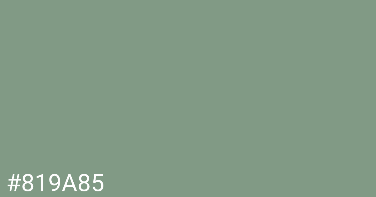 Hex color #819a85 graphic