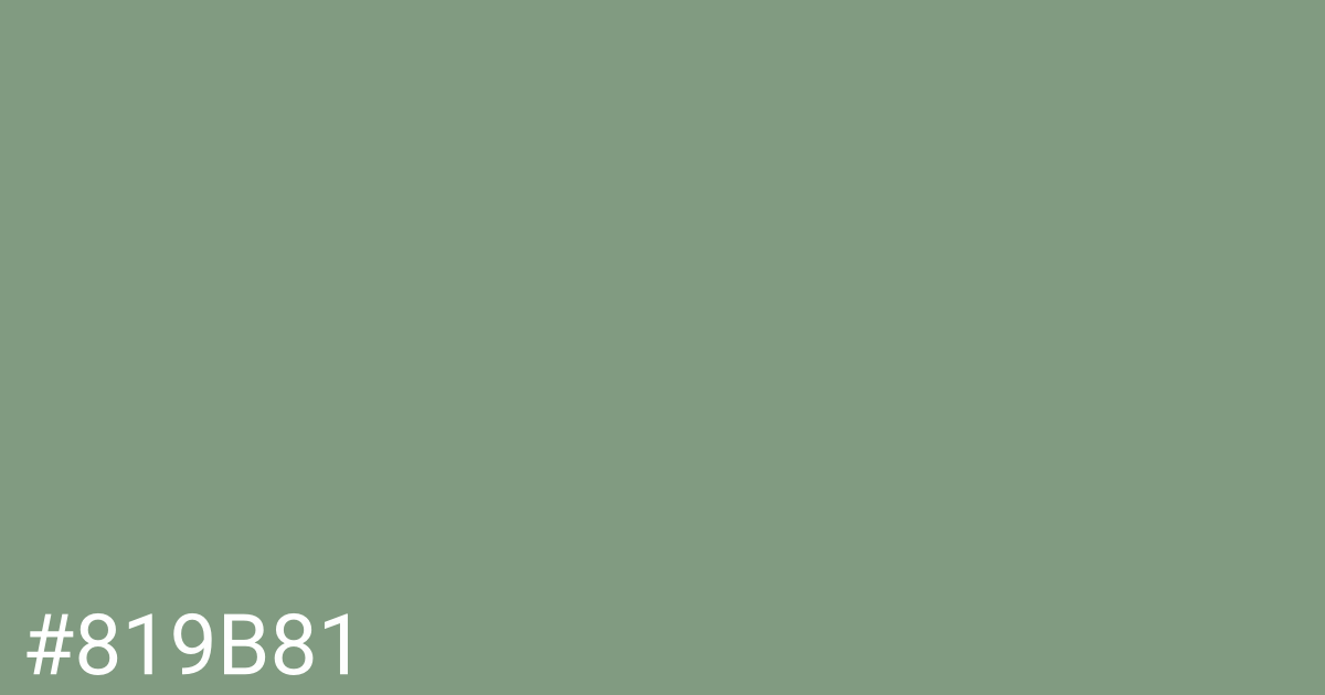 Hex color #819b81 graphic