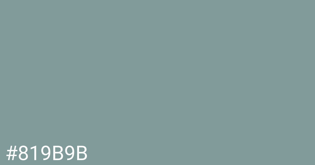 Hex color #819b9b graphic