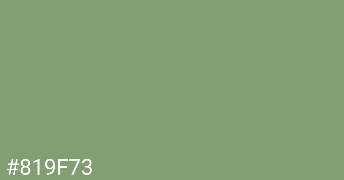 Hex color #819f73 graphic