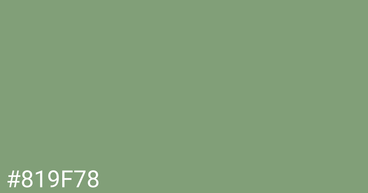 Hex color #819f78 graphic