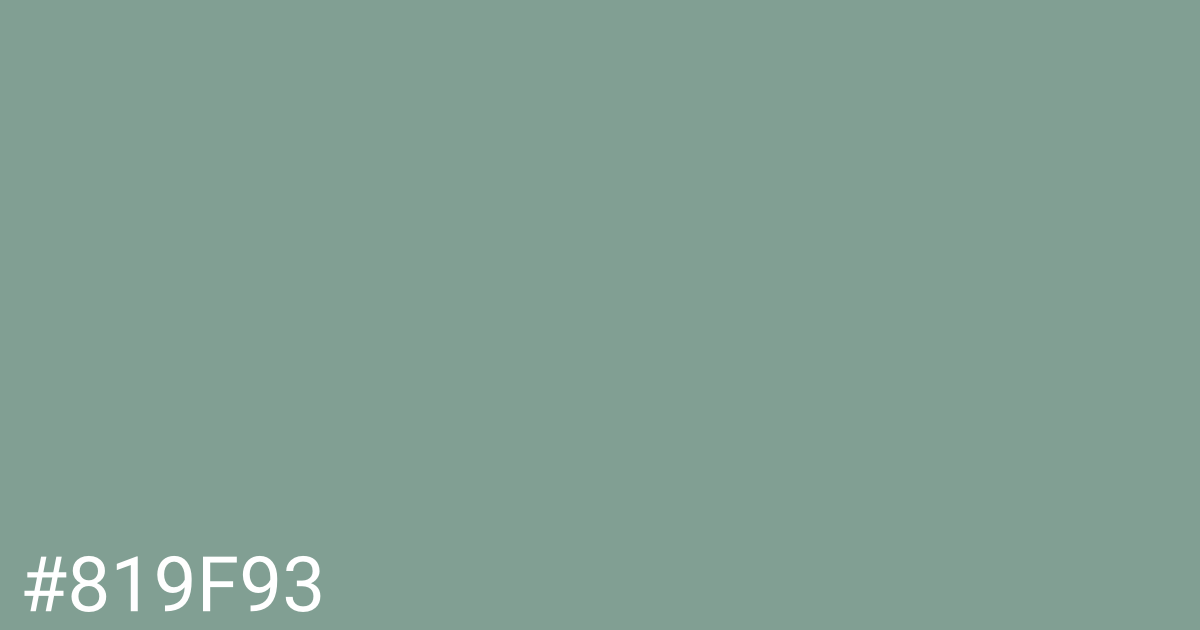 Hex color #819f93 graphic