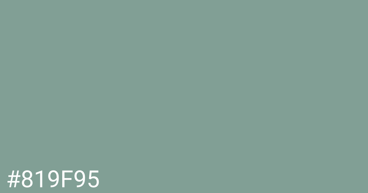 Hex color #819f95 graphic