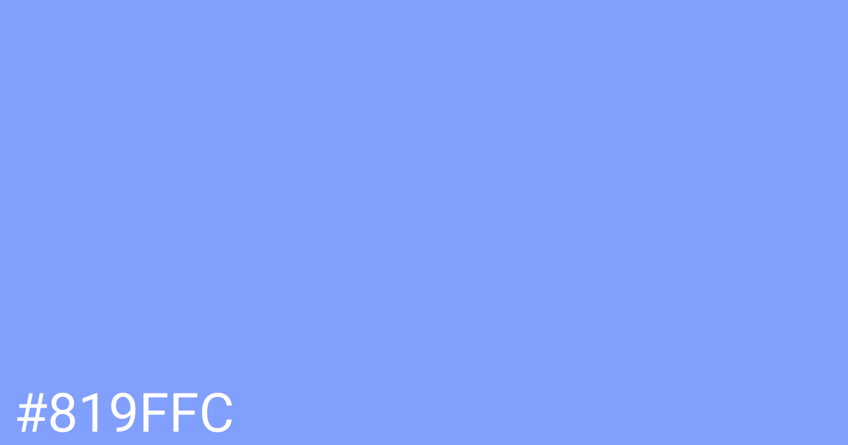 Hex color #819ffc graphic