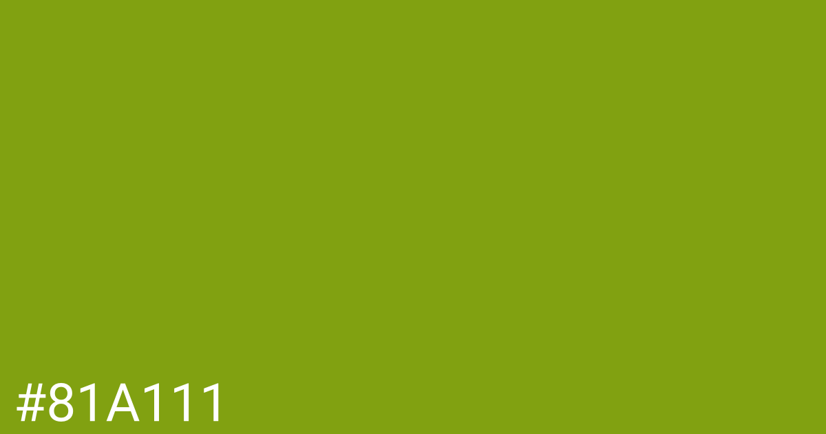 Hex color #81a111 graphic