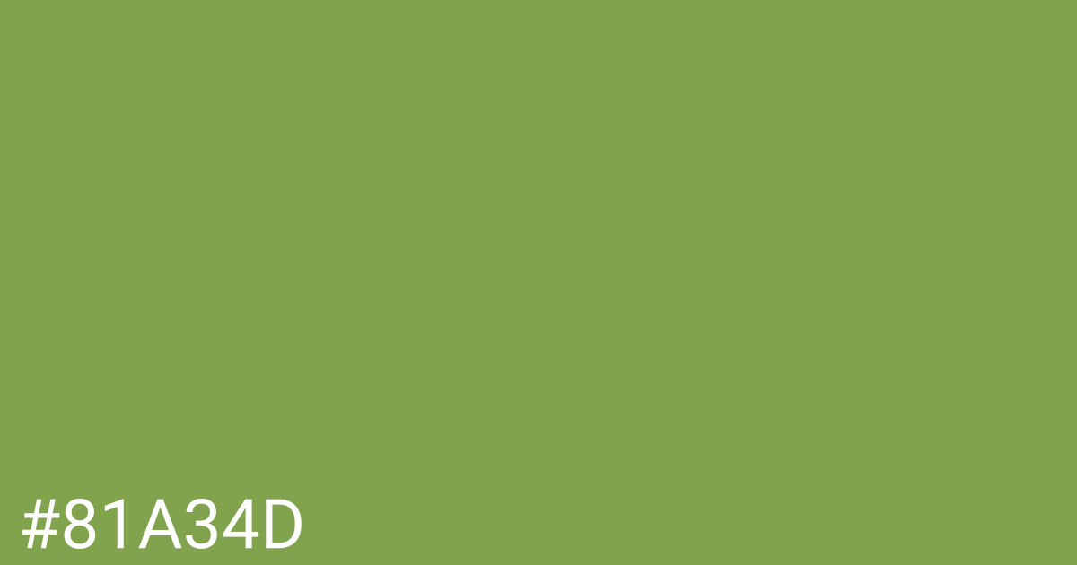 Hex color #81a34d graphic