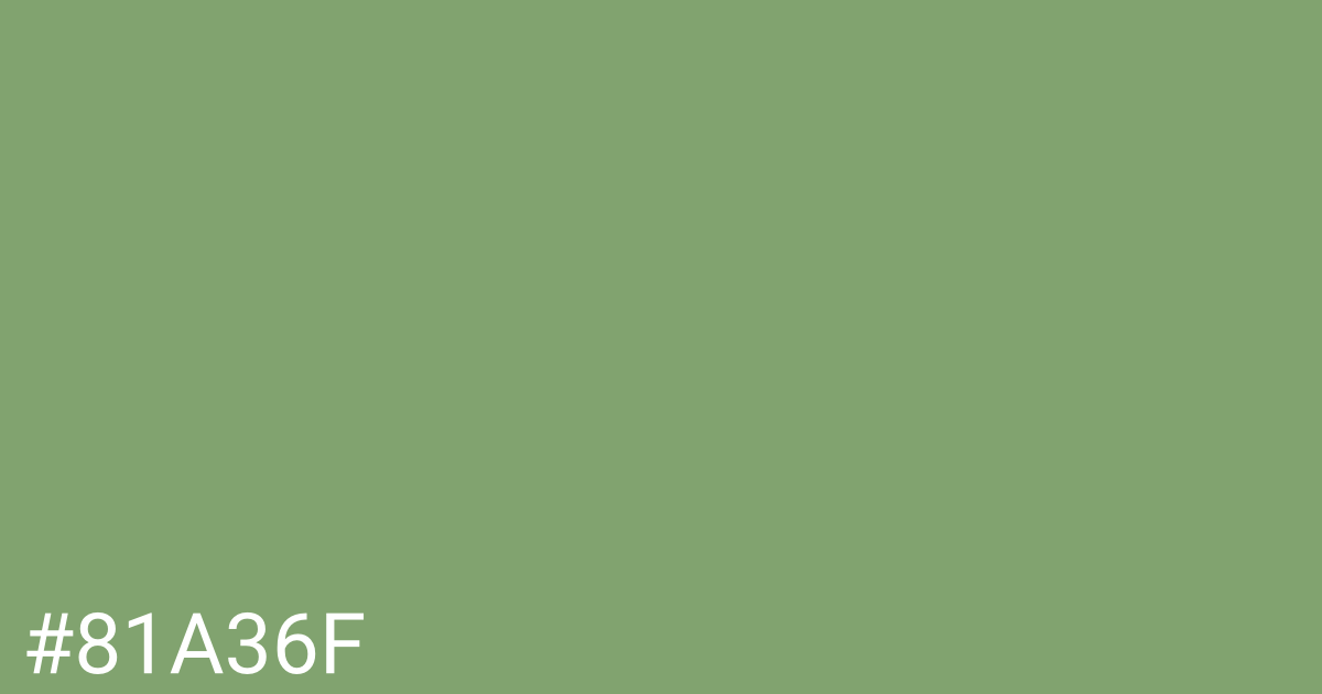 Hex color #81a36f graphic