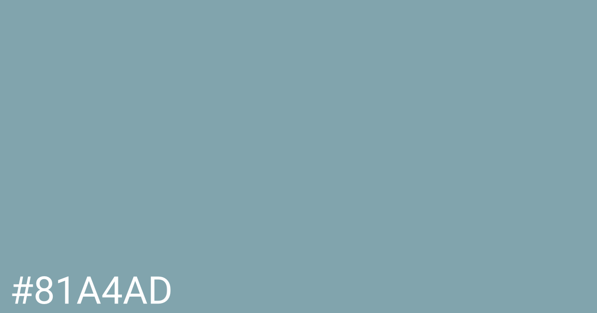 Hex color #81a4ad graphic