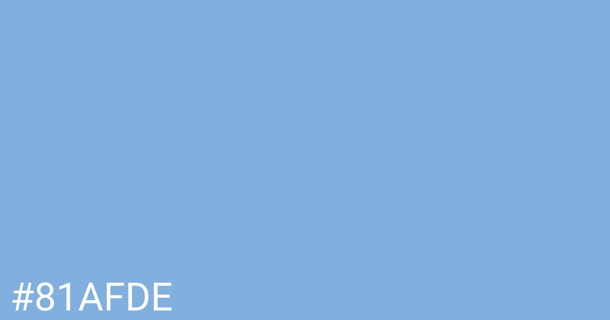 Hex color #81afde graphic
