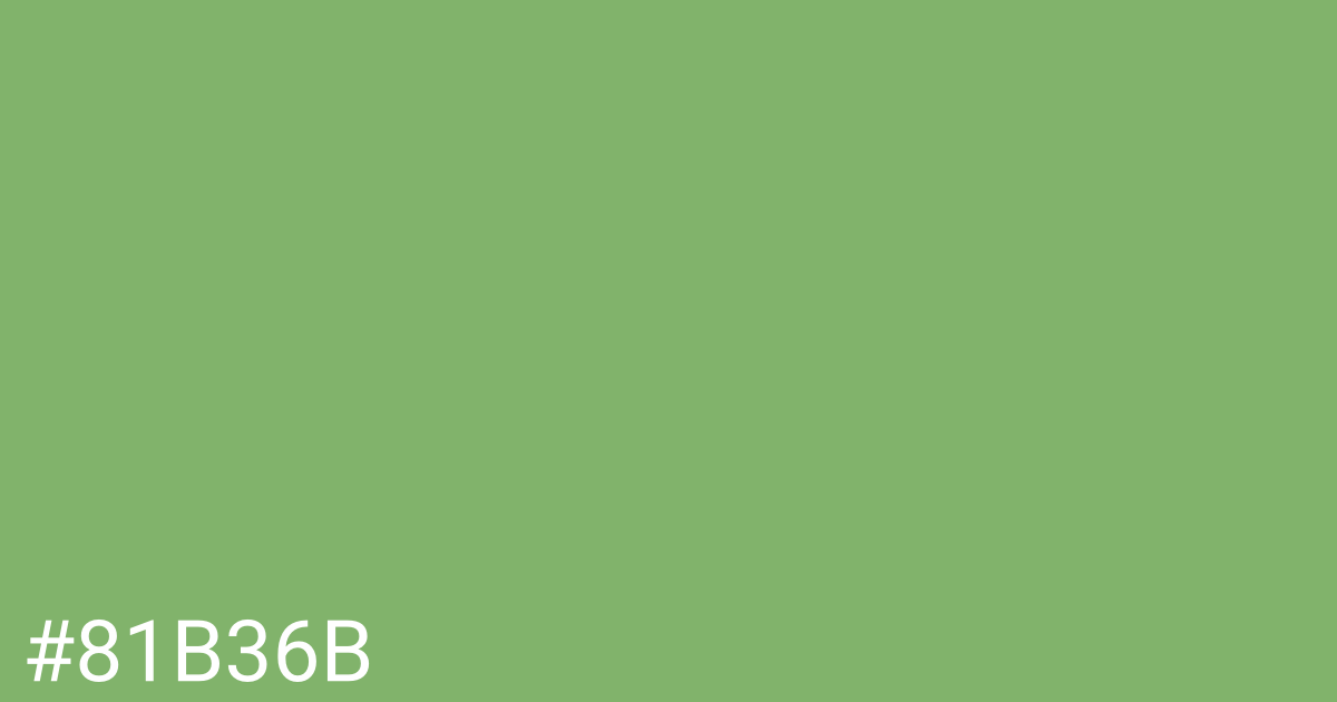 Hex color #81b36b graphic