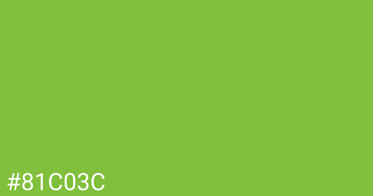 Hex color #81c03c graphic