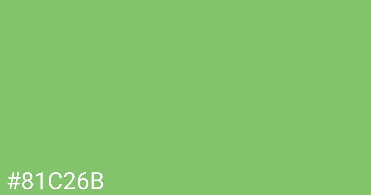 Hex color #81c26b graphic