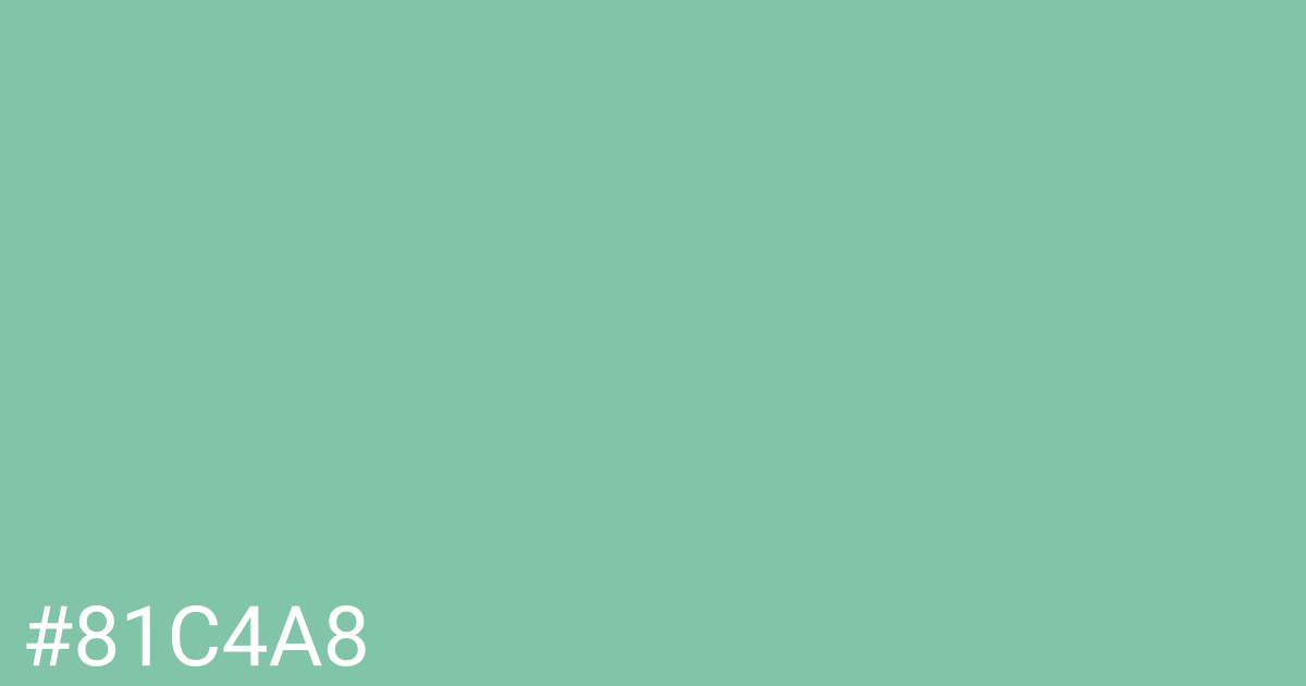 Hex color #81c4a8 graphic