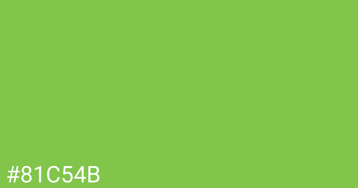 Hex color #81c54b graphic